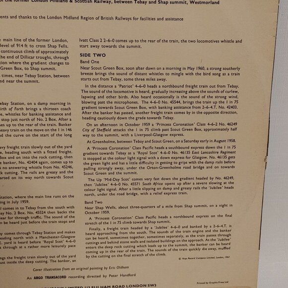 SHAP an ARGO Transacord Recording Vinyl Record - Picture 5 of 5